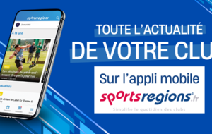 Application mobile &quot;sportsrégions&quot; sur votre téléphone