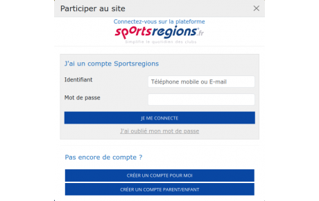 Comment créer un compte personnel Sportsregions